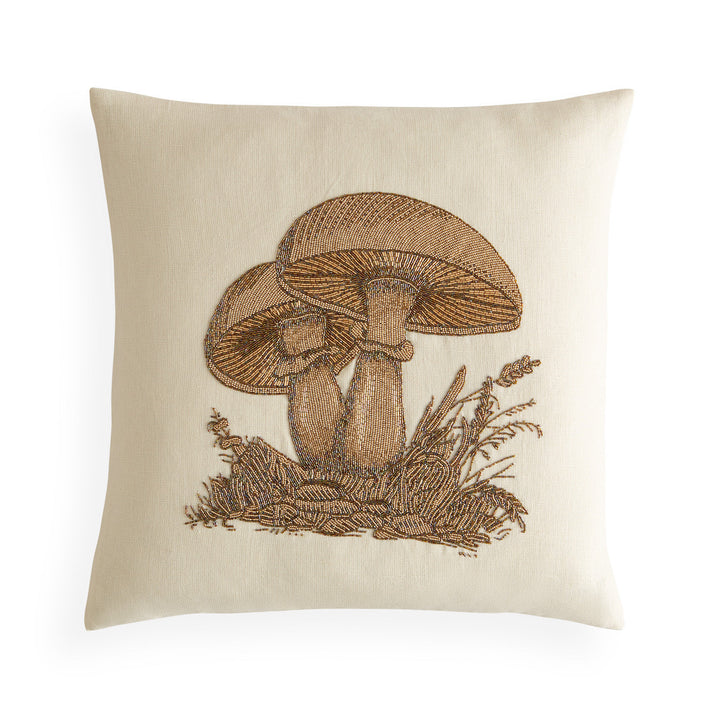 Large Mushrooms Beaded Pillow Jonathan Adler