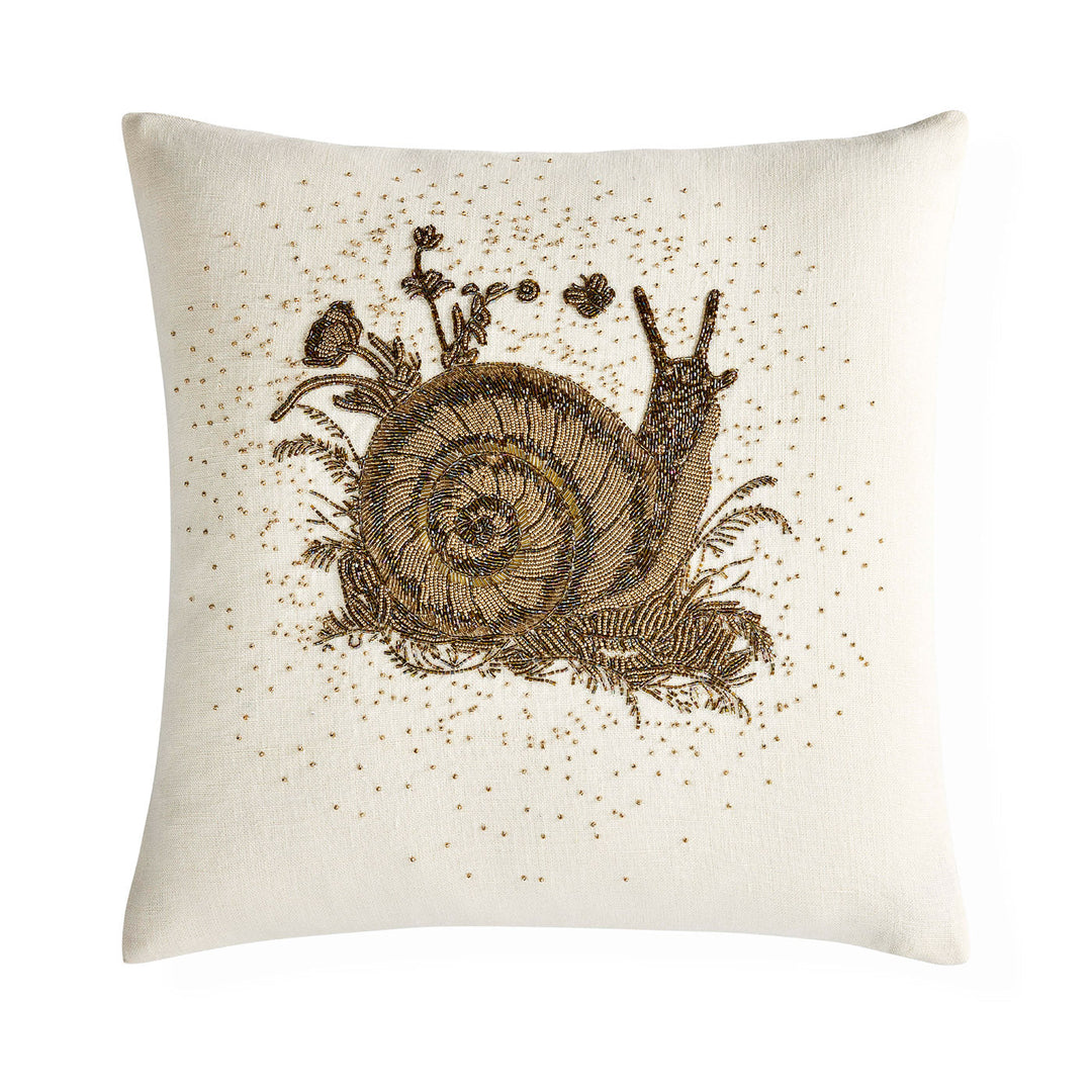Botanist Snail Beaded Pillow Jonathan Adler