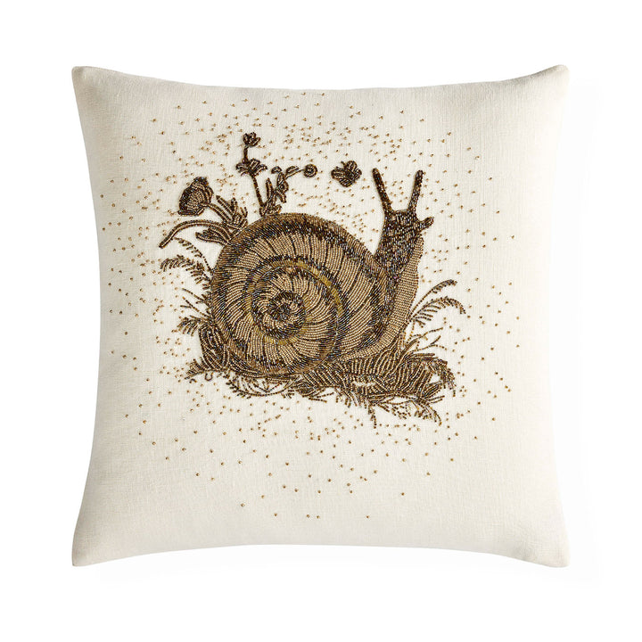 Botanist Snail Beaded Pillow Jonathan Adler