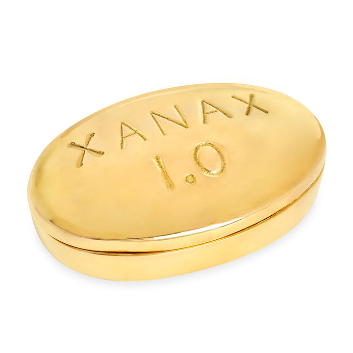 Xanax Pill Box Jonathan Adler Brass