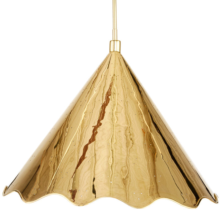 Large Brass Ripple Pendant Jonathan Adler Default Title