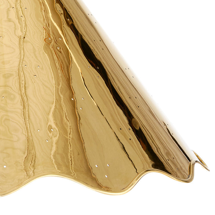 Large Brass Ripple Pendant Jonathan Adler