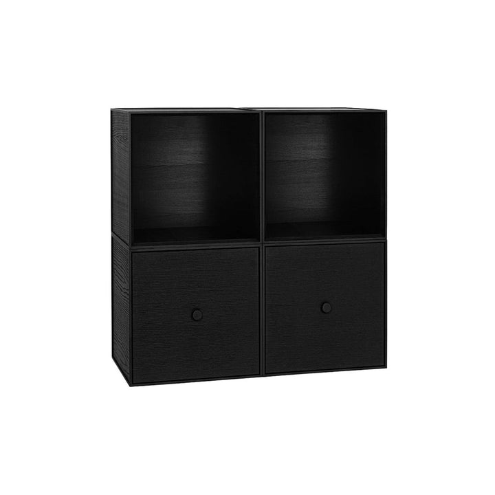 Frame Four Standard Storage Bookcases & Standing Shelves Audo Copenhagen Black Stained Ash