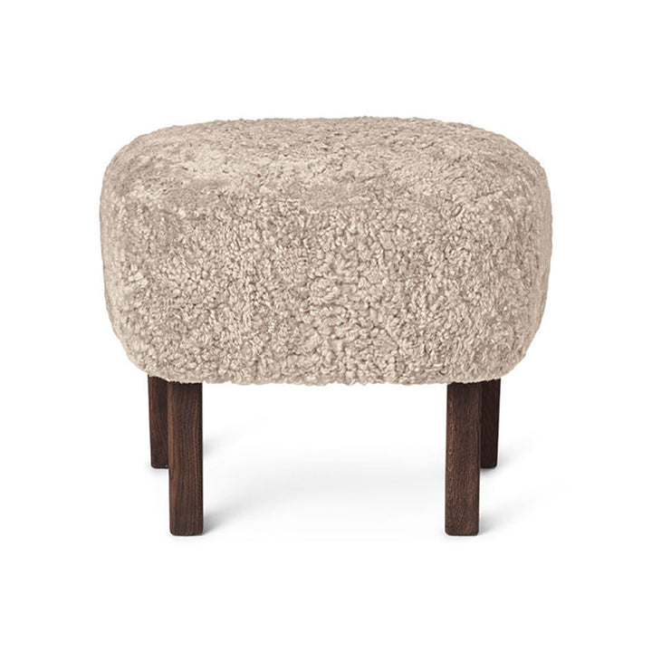Ingeborg Foot Stool Ottomans Audo Copenhagen Sheepskin Moonlight Smoked Oak