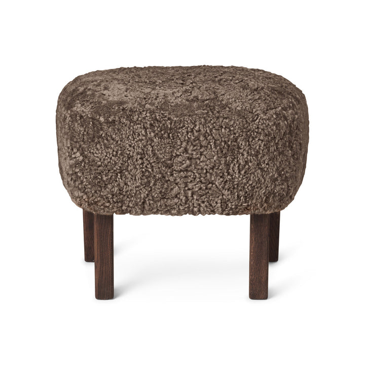Ingeborg Foot Stool Ottomans Audo Copenhagen Sheepskin Sahara Smoked Oak