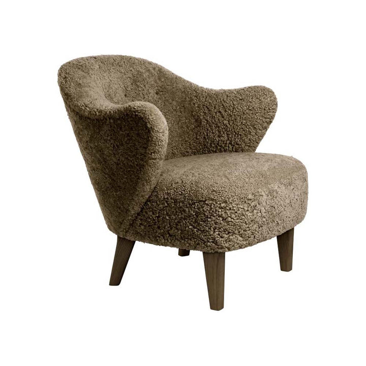 Ingeborg Lounge Chair Chairs Audo Copenhagen Sheepskin Sahara Smoked Oak Chair Only