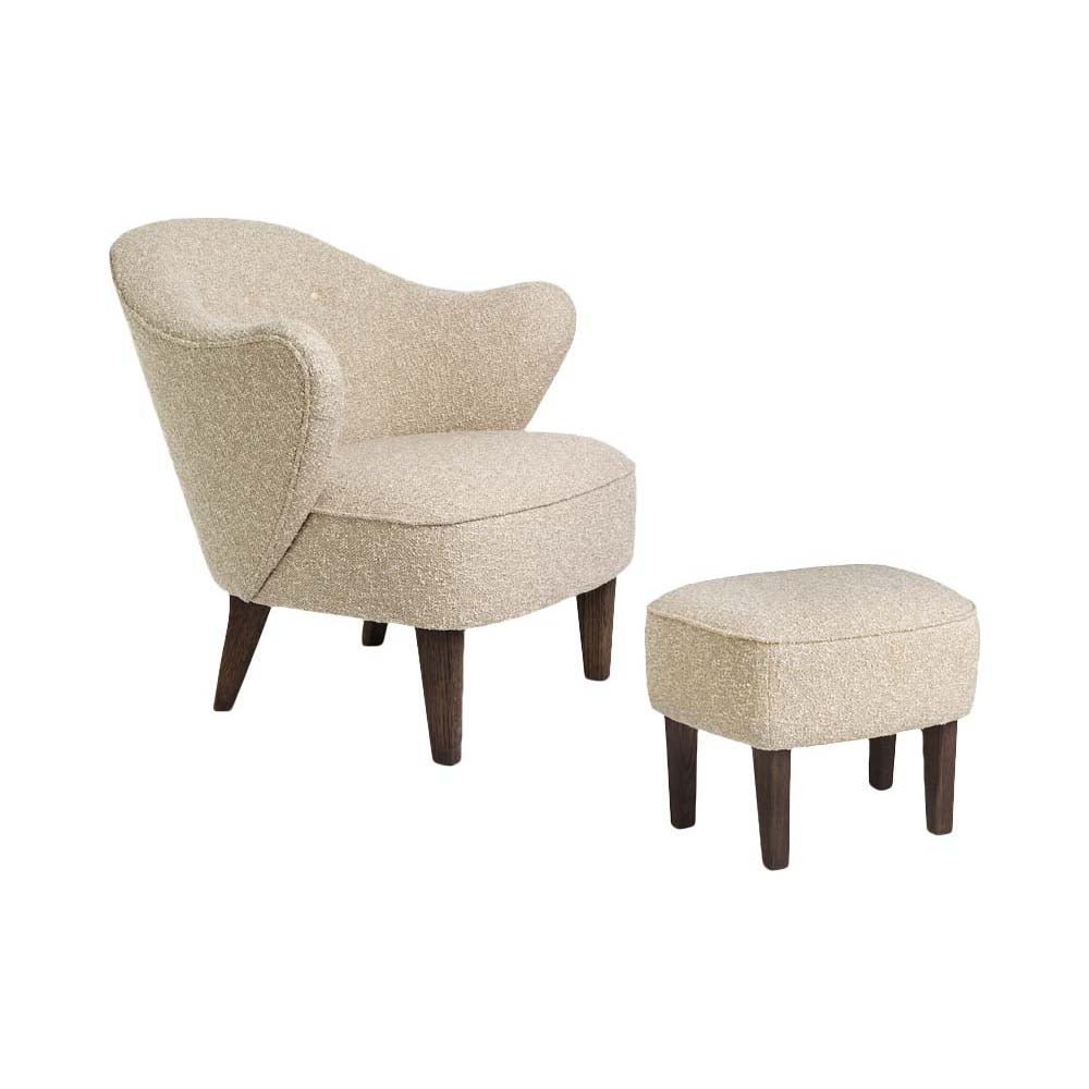 Ingeborg Lounge Chair Chairs Audo Copenhagen Sacho Zero 1 Smoked Oak Matching Footstool