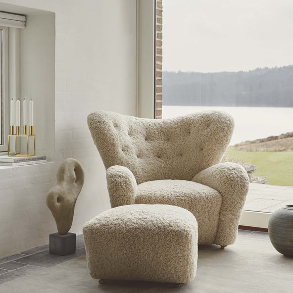 The Tired Man Lounge Chair with Footstool Chairs Audo Copenhagen