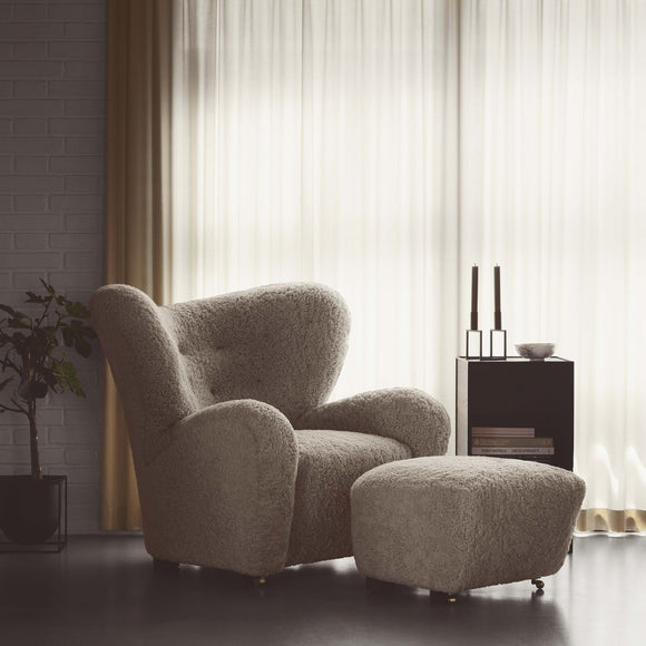 The Tired Man Lounge Chair with Footstool Chairs Audo Copenhagen