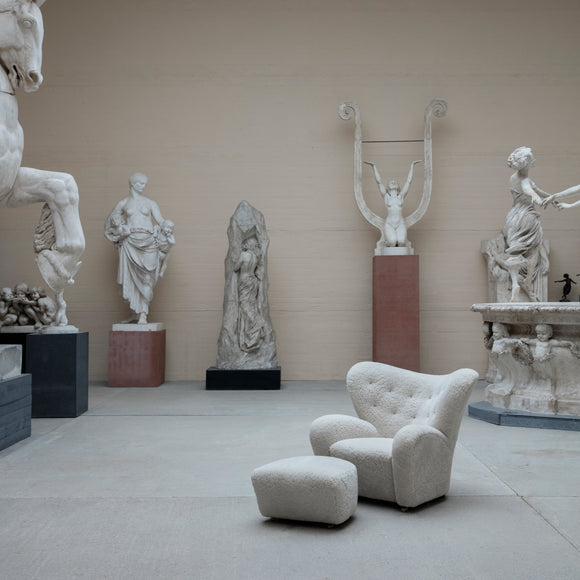 The Tired Man Lounge Chair with Footstool Chairs Audo Copenhagen