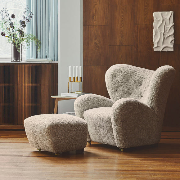 The Tired Man Lounge Chair with Footstool Chairs Audo Copenhagen