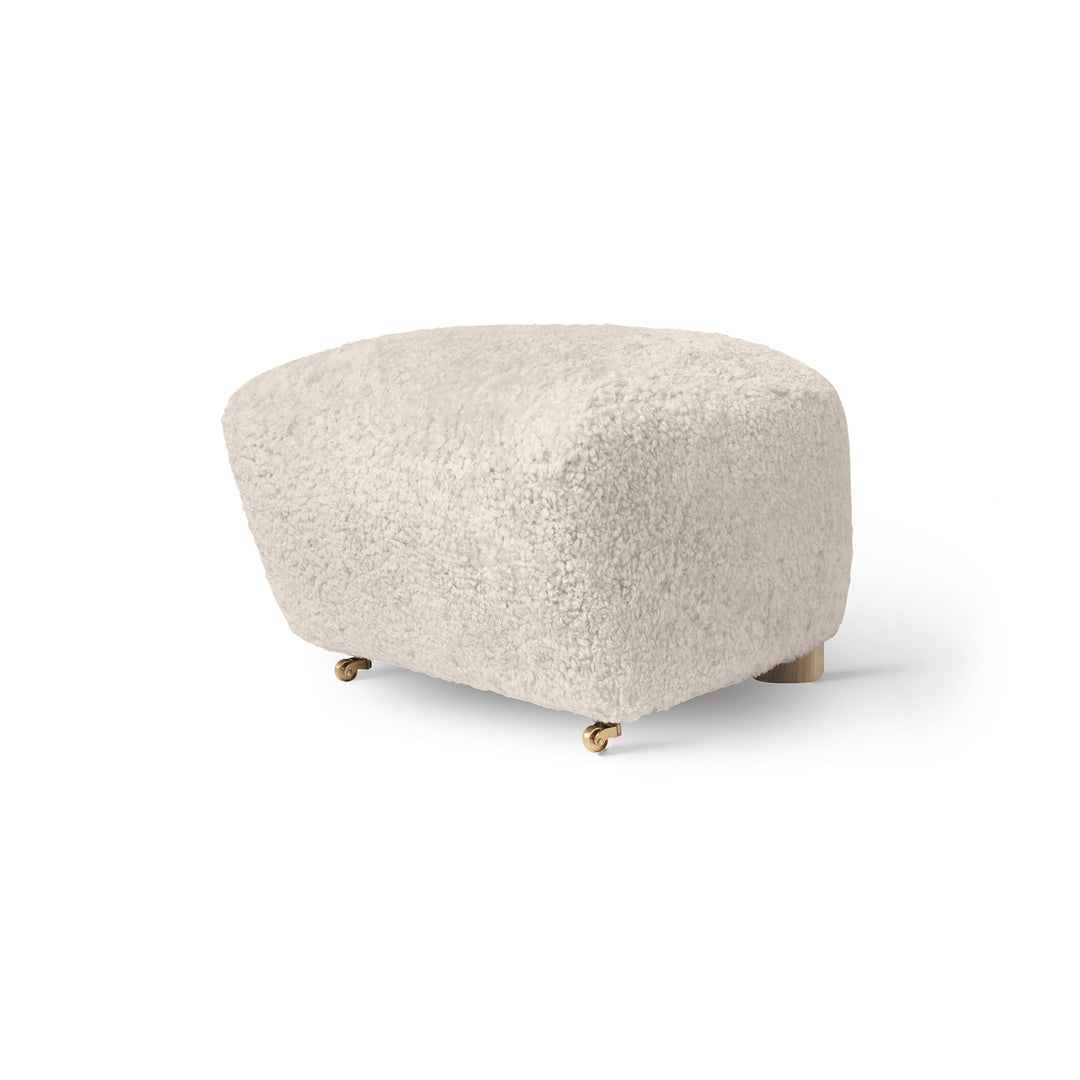 Tired Man Foot Stool Ottomans Audo Copenhagen Sheepskin Moonlight / Natural Oak
