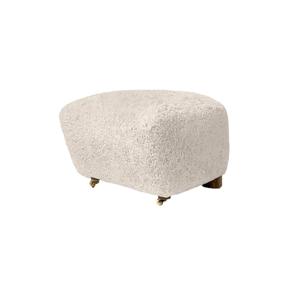 Tired Man Foot Stool Ottomans Audo Copenhagen Sheepskin Moonlight / Smoked Oak