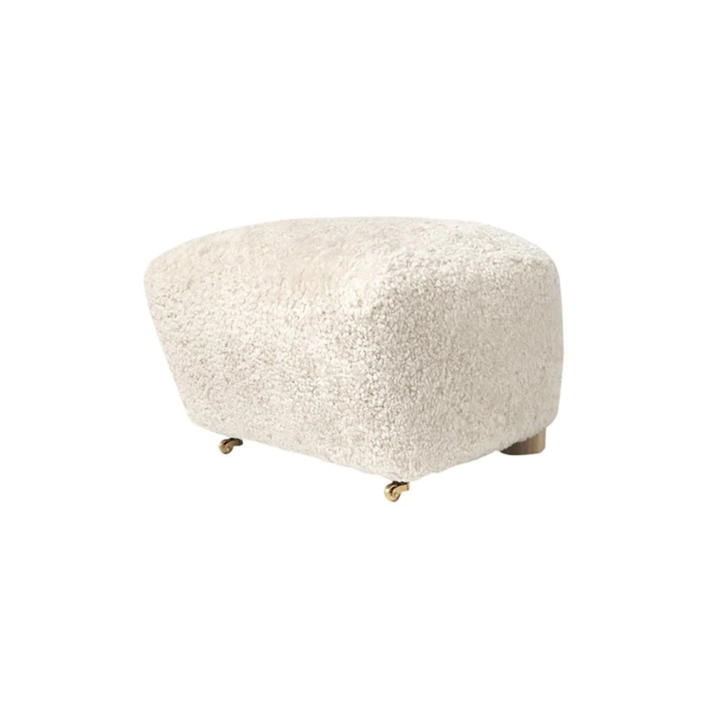 Tired Man Foot Stool Ottomans Audo Copenhagen Sheepskin Honey / Natural Oak
