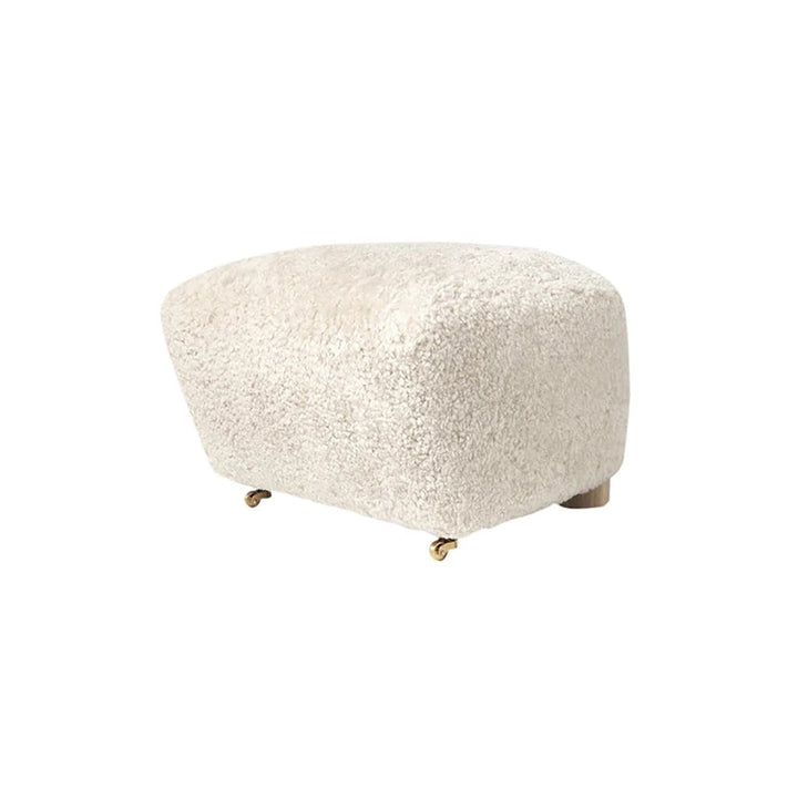 Tired Man Foot Stool Ottomans Audo Copenhagen Sheepskin Honey / Natural Oak