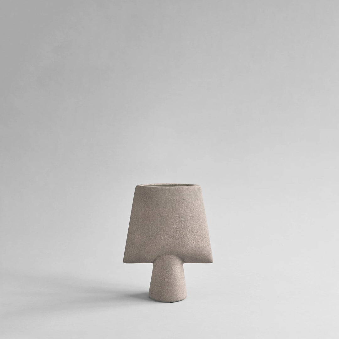 Sphere Vase Square, Mini - Taupe Vases 101 Copenhagen   