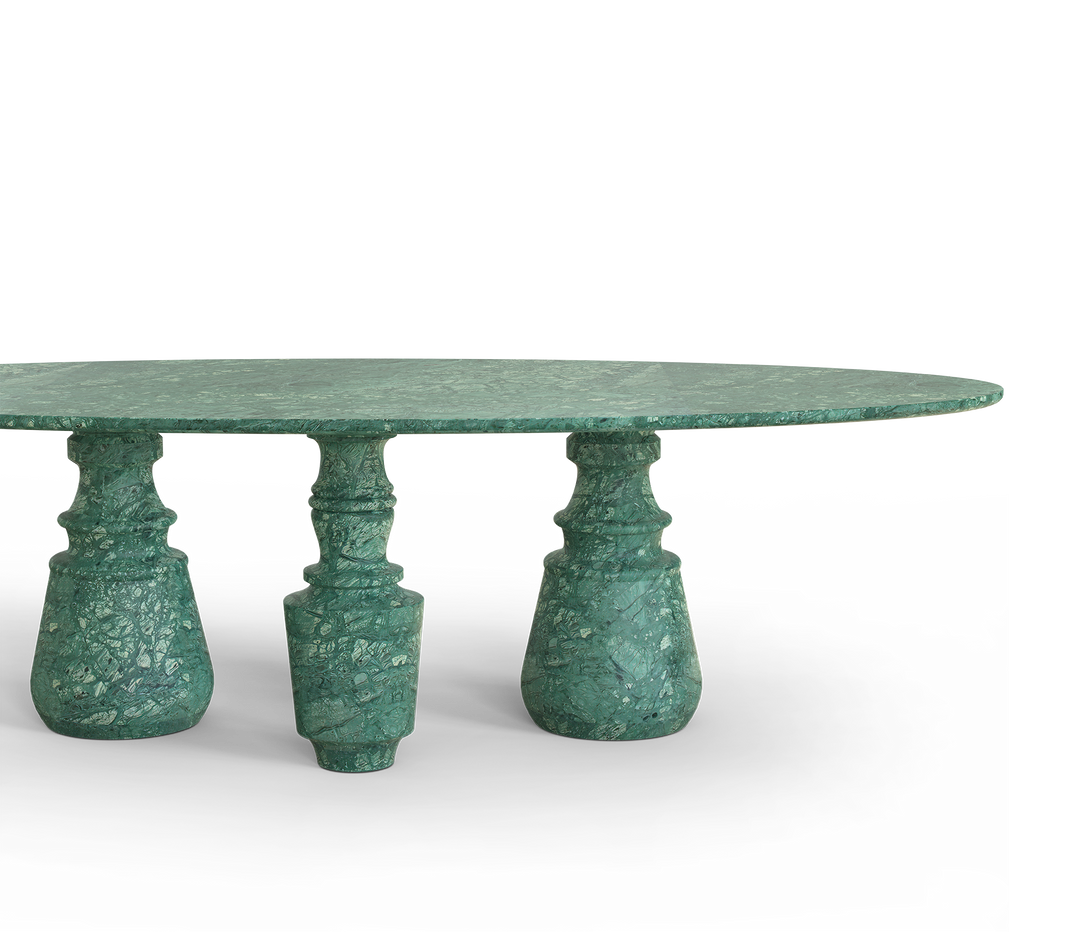 Pietra Oval Xl Nero Marquina Dining Table  Boca Do Lobo   