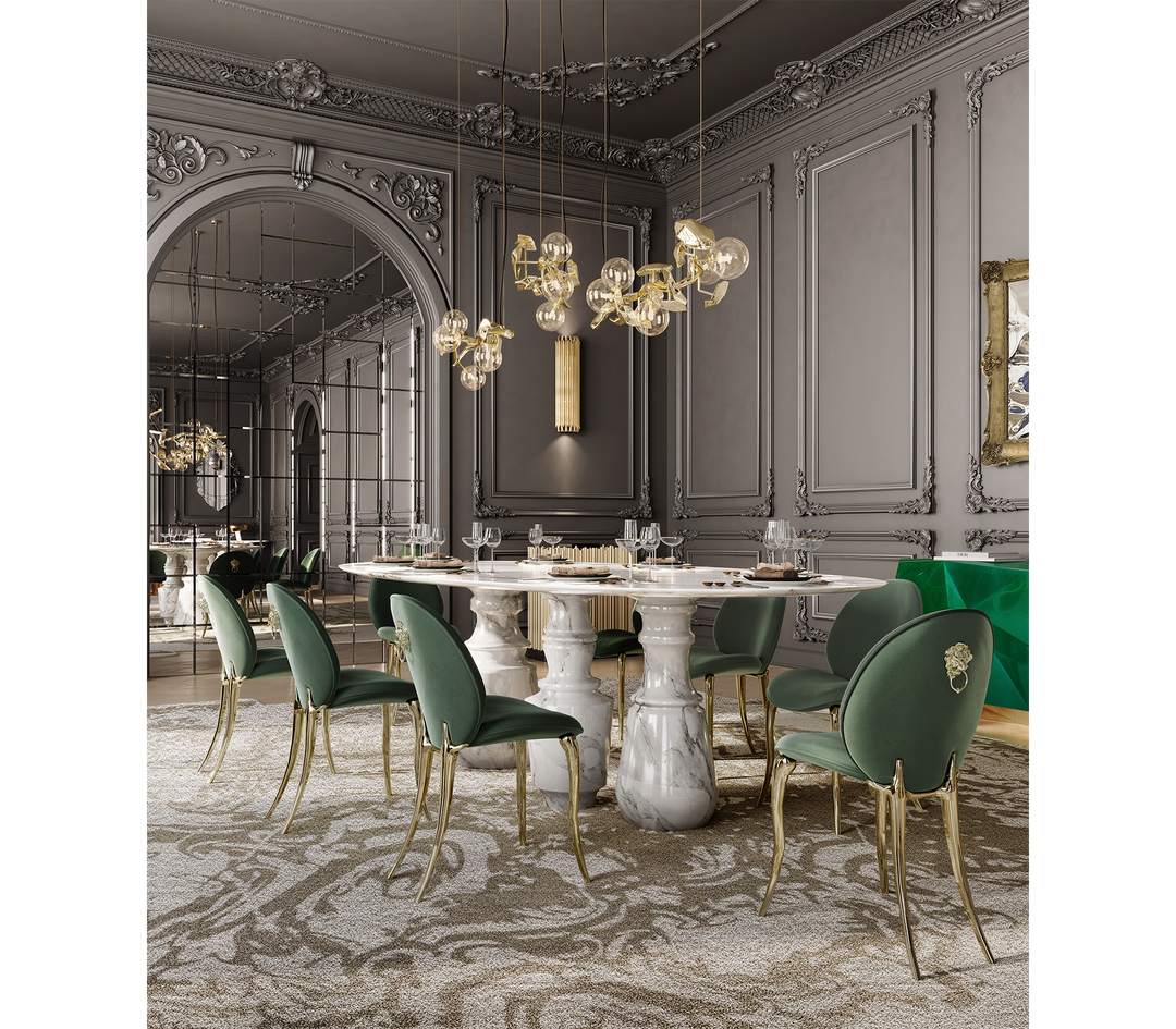 pietra oval xl nero marquina dining table Dining Tables Boca Do Lobo