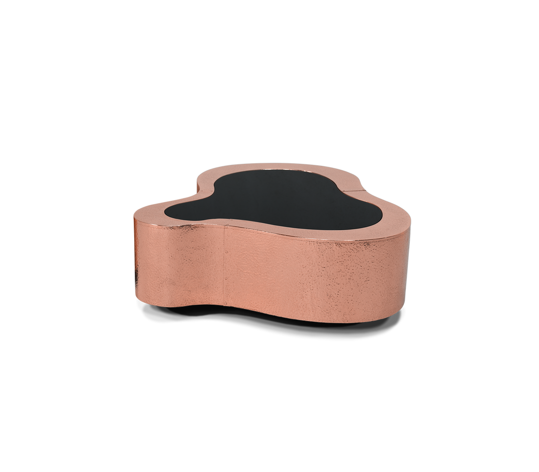 wave polished brass center table - Image 82
