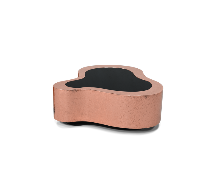 wave polished brass center table - Image 82