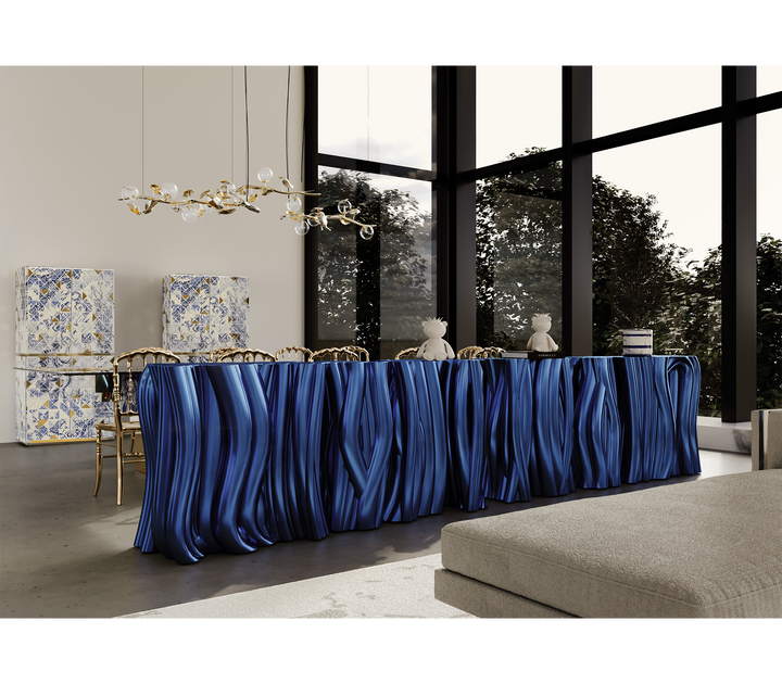 monochrome blue sideboard Consoles Boca Do Lobo