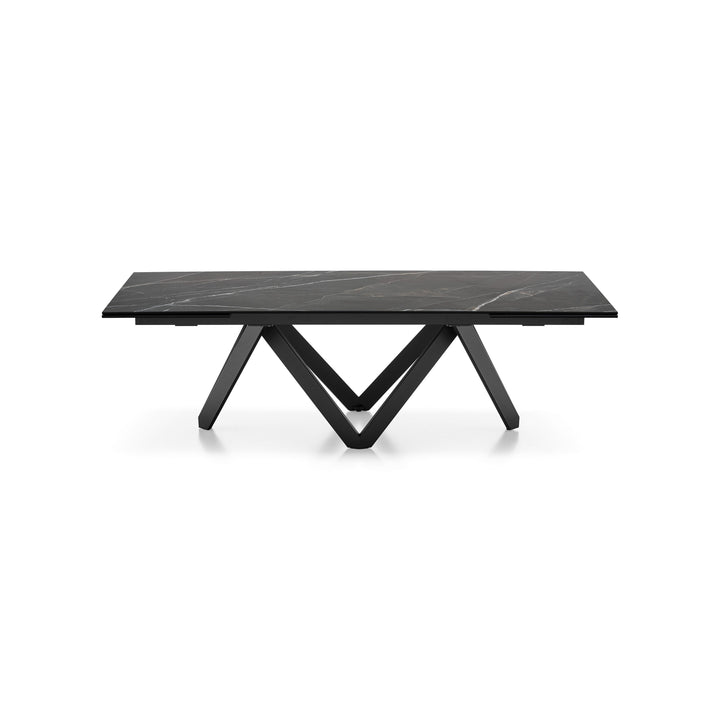 Cartesio Rectangular Extendable Dining Table Extendable Dining Tables Calligaris P15L Ash Matt Black