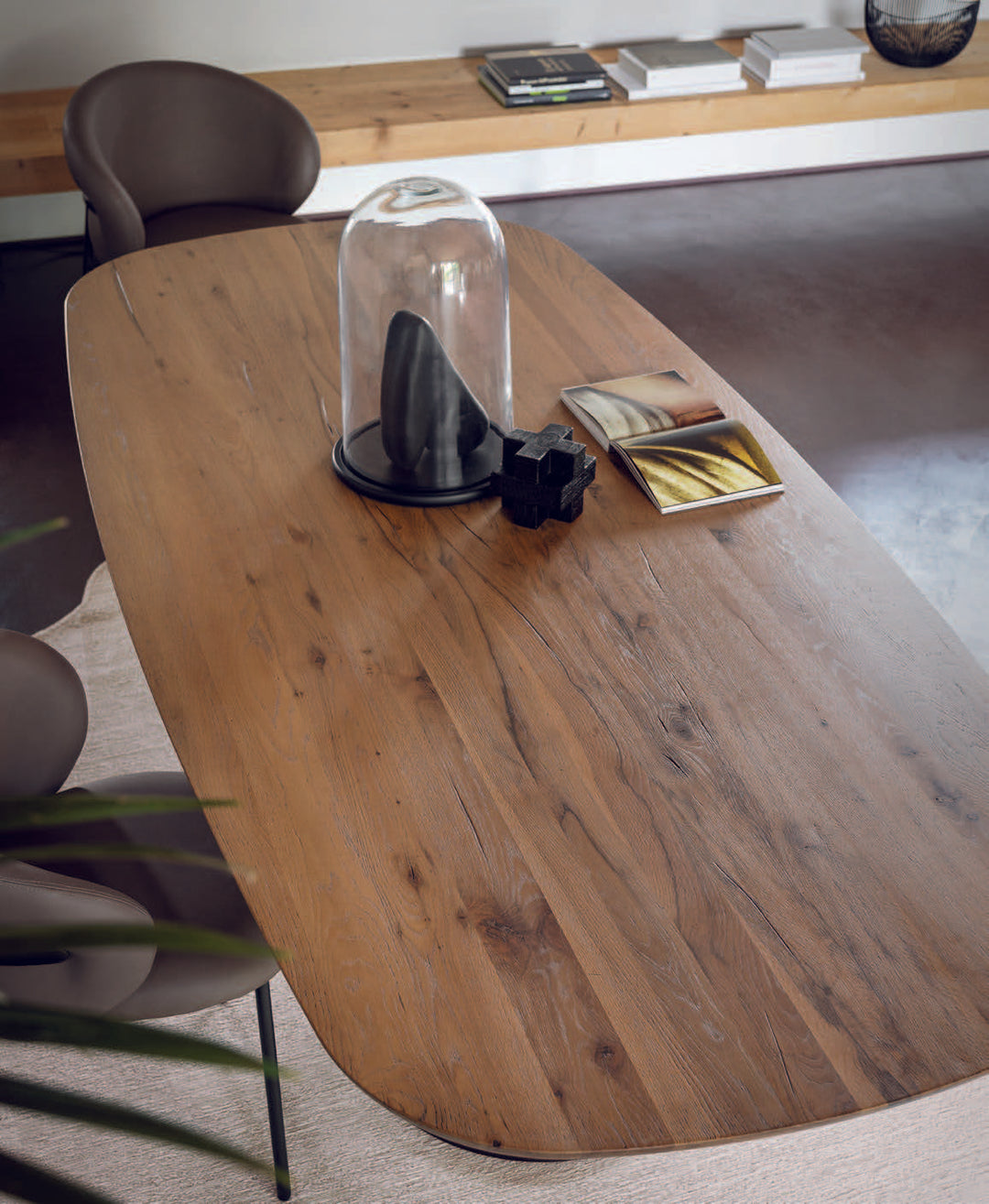 Cameo Dining Table Oak Wood Elliptical Capsule Collection Dining Table Calligaris   