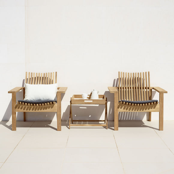 Amaze Outdoor Teak Stackable Lounge Chair Outdoor Chairs Cane-line