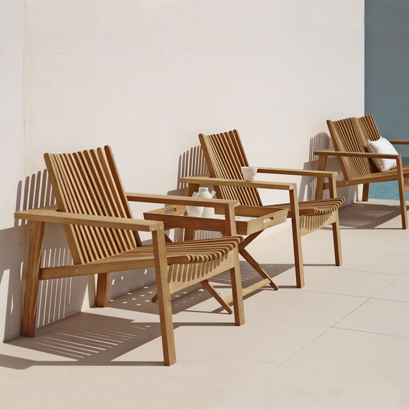 Amaze Outdoor Teak Stackable Lounge Chair Outdoor Chairs Cane-line