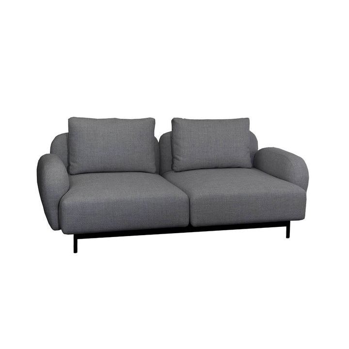 Aura 2-Seater Sofa Sofas Cane-line Dark Grey Cane-line Ambience Low Armrest
