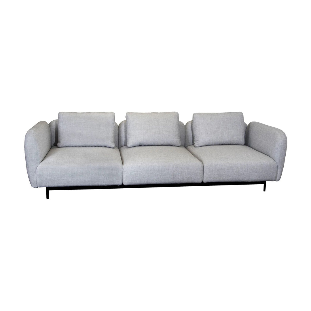Aura 3-Seater Sofa Outdoor Sofas Cane-line Light Grey Cane-Line Essence High Armrest