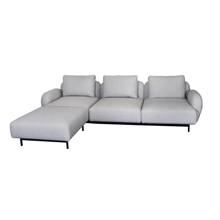 Aura 3-Seater Sofa & Chaise Lounge Sofas Cane-line Light Grey Cane-line Essence Left Chaise Low Armrest