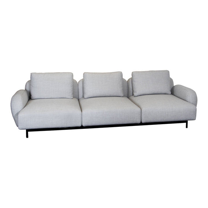Aura 3-Seater Sofa Outdoor Sofas Cane-line Light Grey Cane-Line Essence Low Armrest