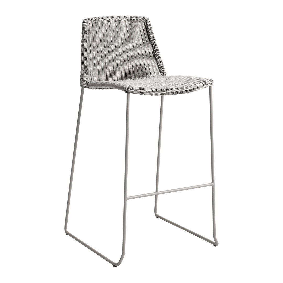 Breeze Outdoor Stackable Bar Chair Outdoor Furniture Cane-line White Grey Cane-Line Weave