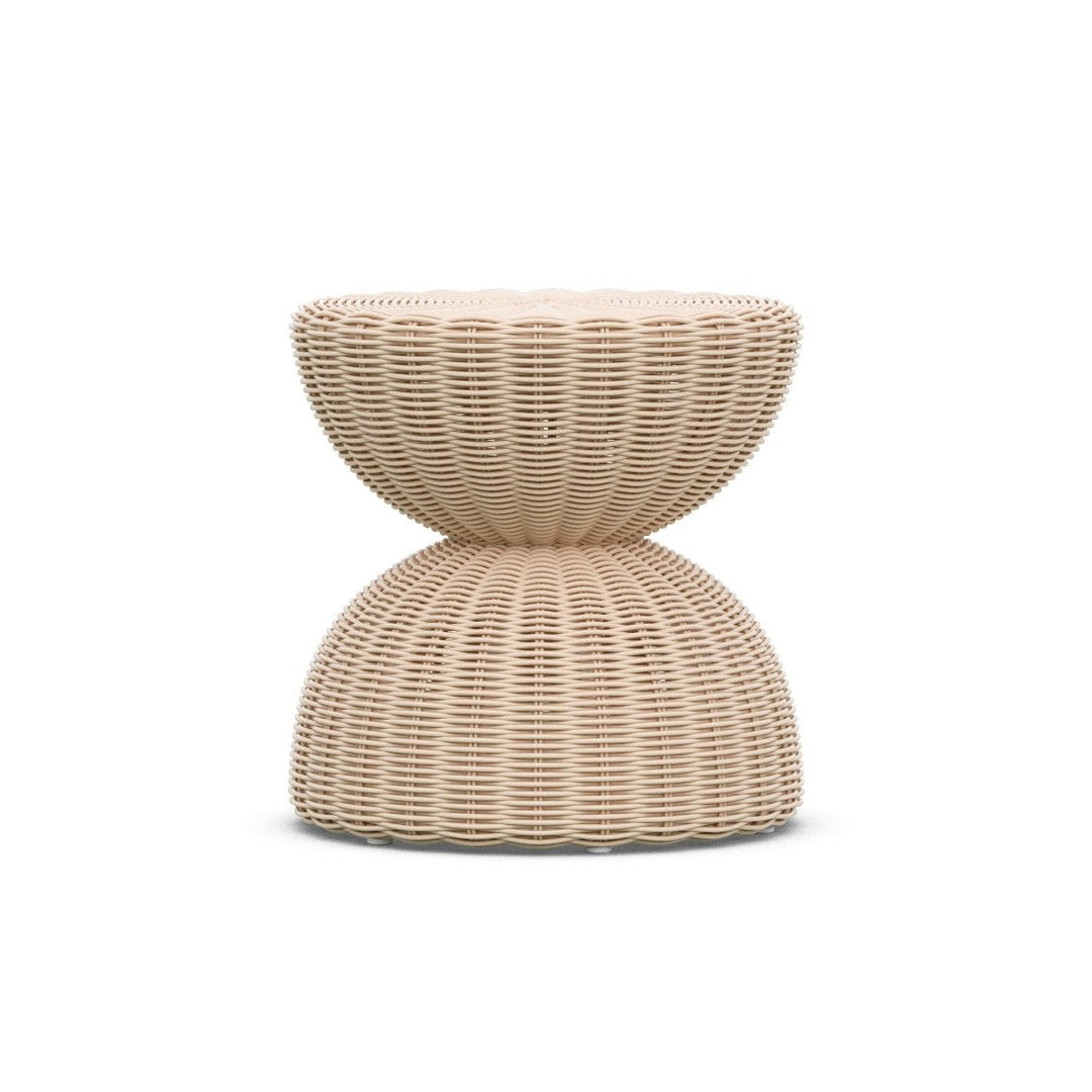 Cabo Wicker Side Table Outdoor Tables Azzurro Living Almond