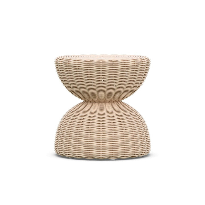 Cabo Wicker Side Table Outdoor Tables Azzurro Living Almond