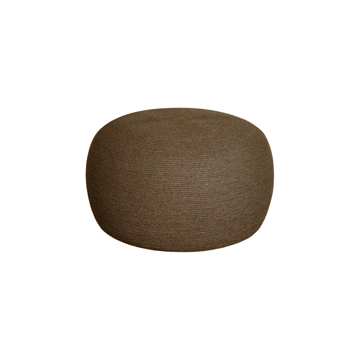 Circle Round Footstool Outdoor Ottomans Cane-line Umber Brown Cane-Line Soft Rope Large: 29.6 in diameter