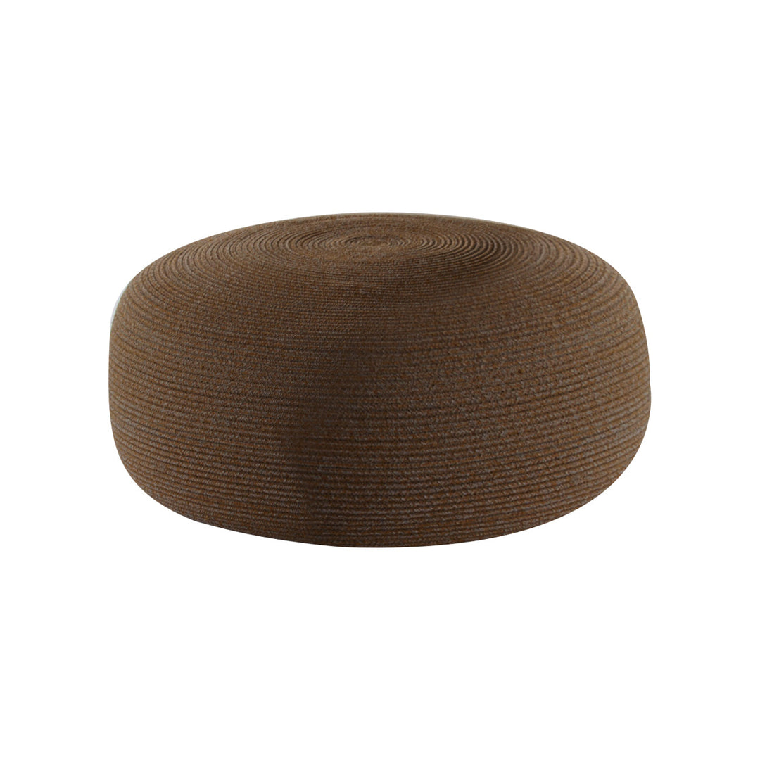 Circle Round Footstool Outdoor Ottomans Cane-line Umber Brown Cane-Line Soft Rope Large: 43.4 in diameter