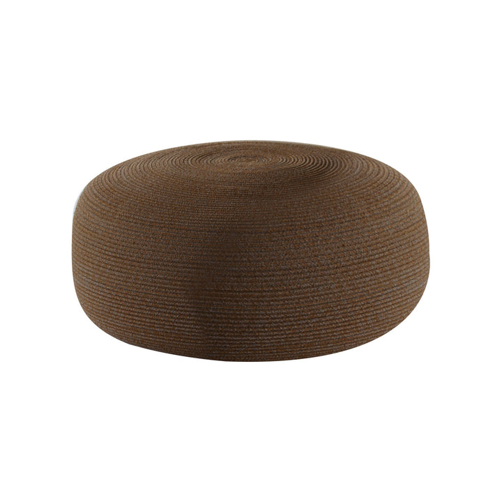 Circle Round Footstool Outdoor Ottomans Cane-line Umber Brown Cane-Line Soft Rope Large: 43.4 in diameter