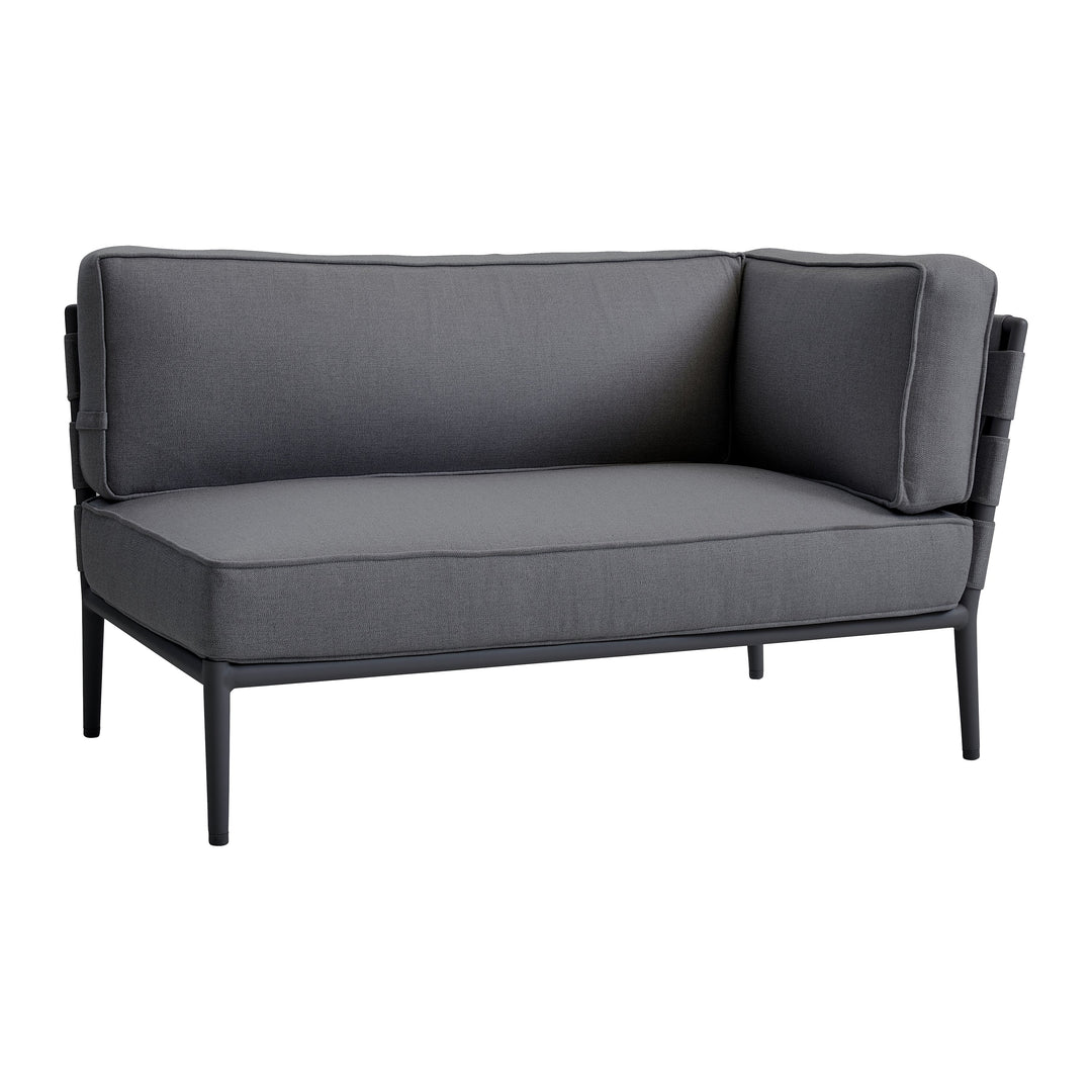 Conic Outdoor 2 Seater Sofa Left Module Outdoor Sofas Cane-line Grey Cane-Line Airtouch