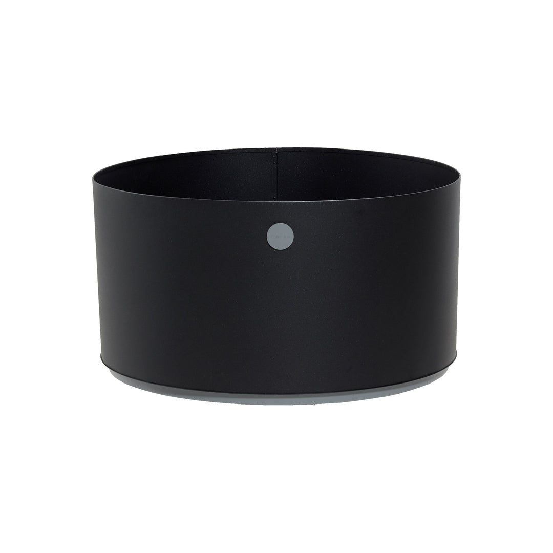 Grow Outdoor Round Planter Planters Cane-line Lava Grey / Light Grey Aluminum Large: 19.7 in diameter