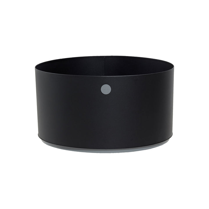 Grow Outdoor Round Planter Planters Cane-line Lava Grey / Light Grey Aluminum Large: 19.7 in diameter