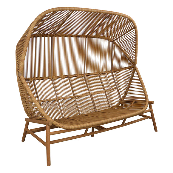 Hive Outdoor 2-Seater Sofa with Teak Base Outdoor Sofas Cane-line