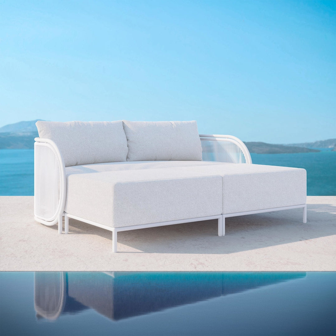 Kamari 3-Seater Sofa Outdoor Sofas Azzurro Living Sofa with 2 Kamari Ottomans