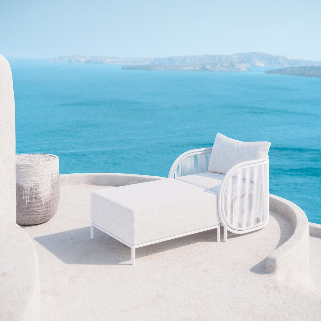 Kamari Club Chair Outdoor Chairs Azzurro Living Chair with Kamari Ottoman