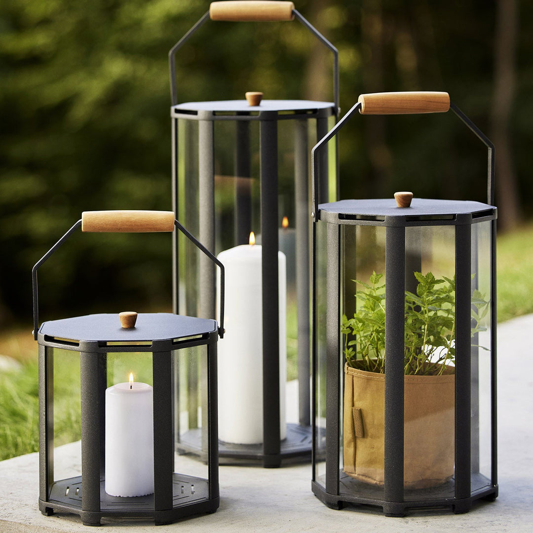 Lightlux Indoor/Outdoor Lantern Candle Holders Cane-line 3 Sizes Lantern Only