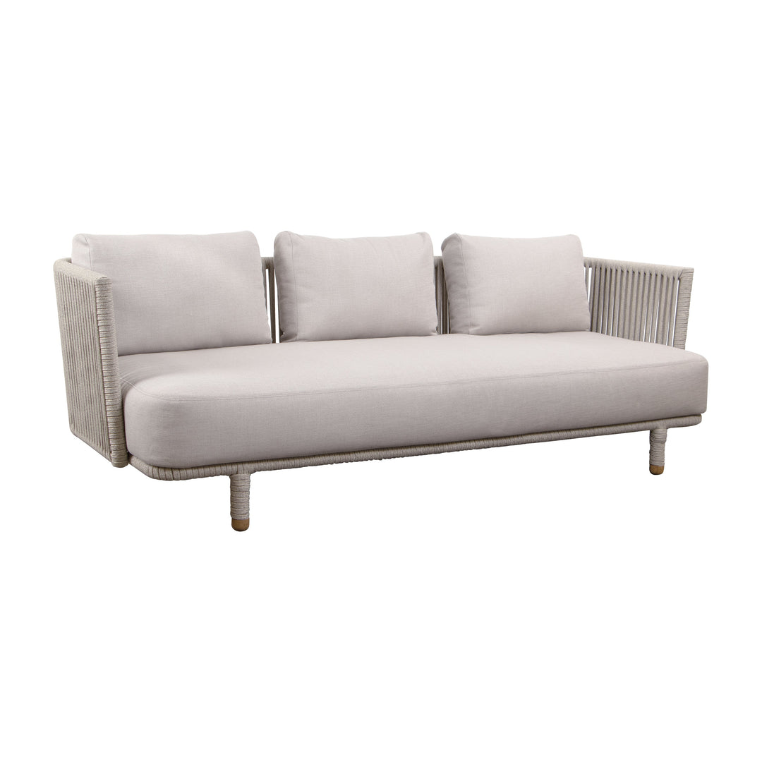 Moments Outdoor 3 Seater Sofa Outdoor Sofas Cane-line Sand Cane-Line Soft Rope Frame / Sand Cane-line AirTouch Cushion Set