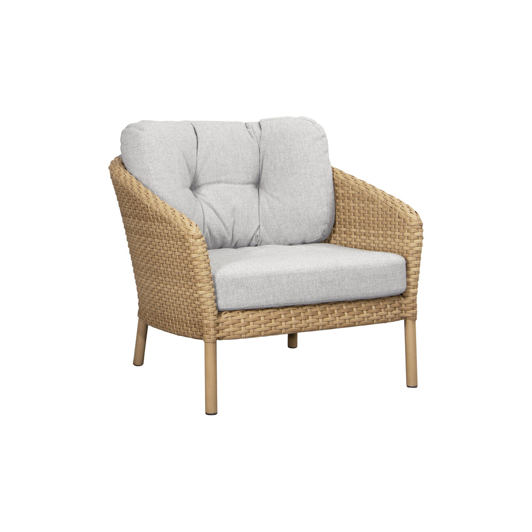 Ocean Outdoor Lounge Chair Outdoor Chairs Cane-line Natural Cane-Line Flat Weave Chair with Light Brown Cane-Line Wove Cushion