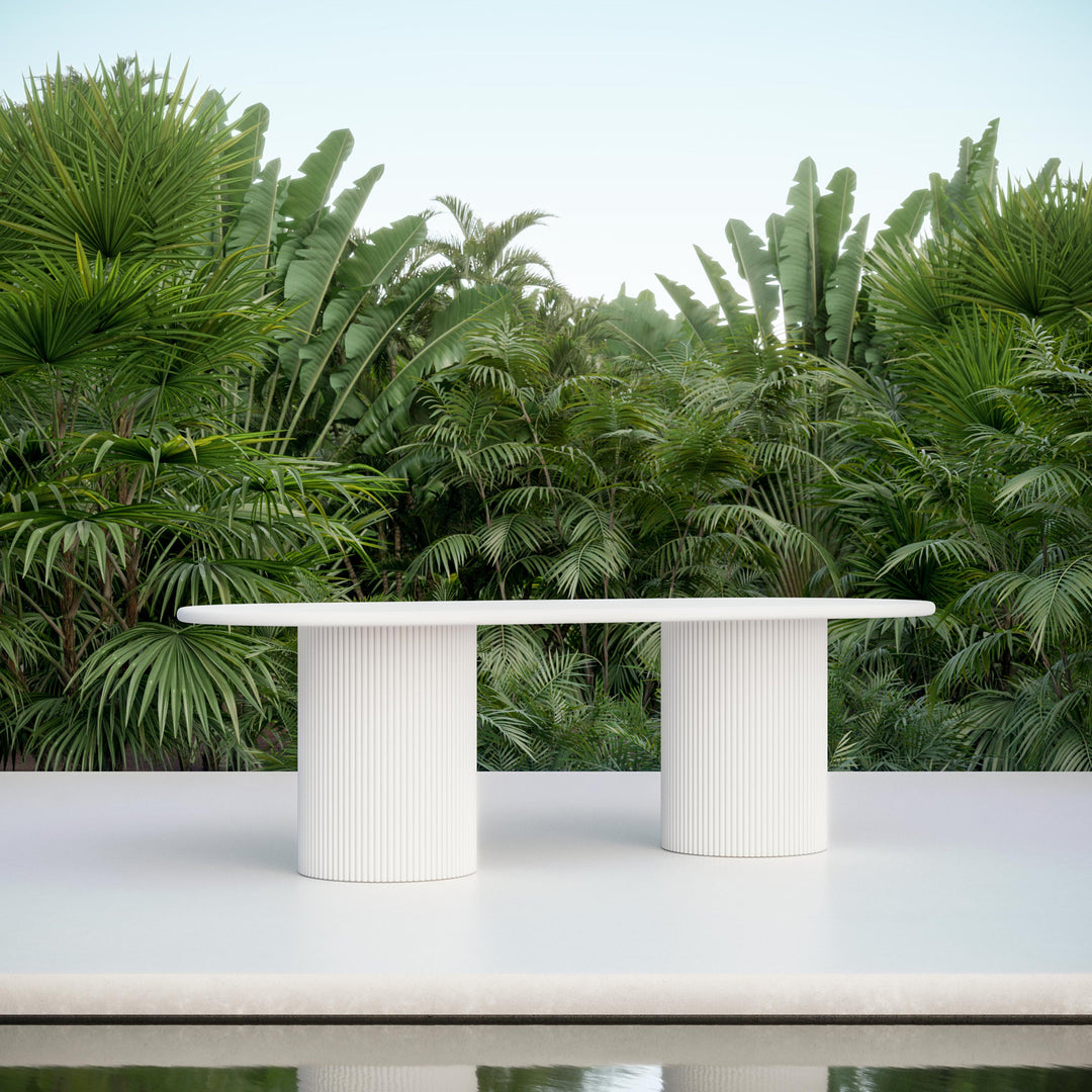 Palma Dining Table Tables Azzurro Living Matte White