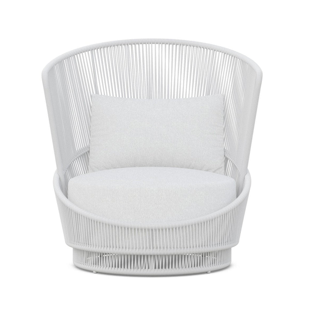 Palma Swivel Club Chair Outdoor Chairs Azzurro Living White Mist / Cloud Solvita